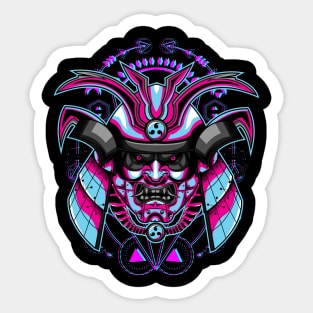 samurai mask oni japanese Sticker